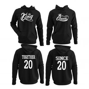 New Queen ,  King  Valentine Matching Couples Hoodies