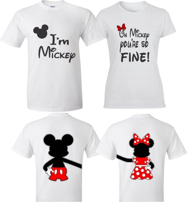 Oh Mickey you're so fine  Celebrating Anniversary at Disney with custom couples matching valentine family matching tshirt