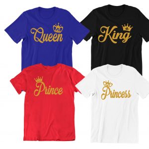 King Queen Prince Princess  family matching tshirt