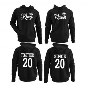 New Queen ,  King Valentine Matching Couples Hoodies