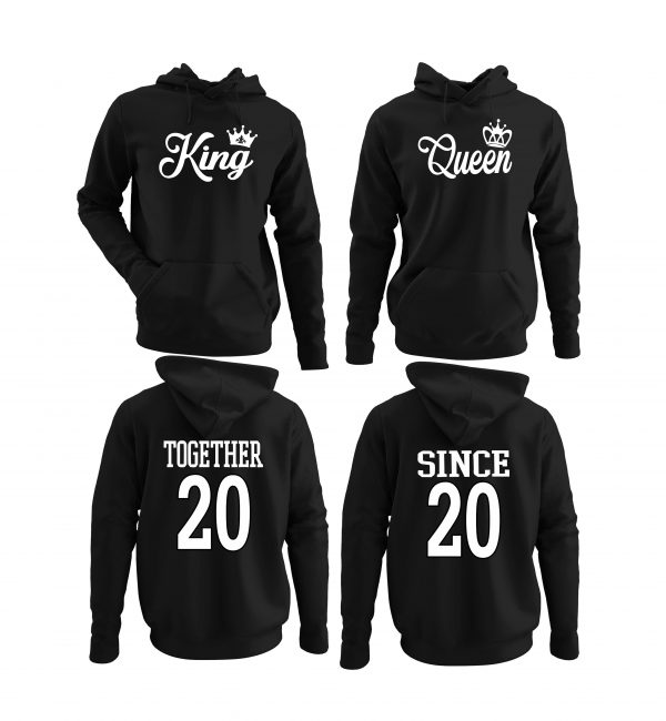 New Queen ,  King Valentine Matching Couples Hoodies