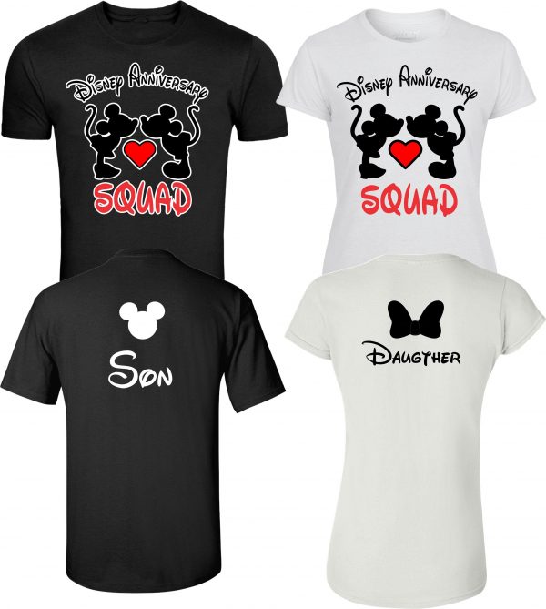 Disney Anniversary Squad son, Daughter Since Celebrating Anniversary at Disney with couples matching valentine family matching tshirt
