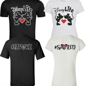 Disney Anniversary Disney Life Spoiled Brook , Celebrating Anniversary at Disney with couples matching valentine family matching tshirt