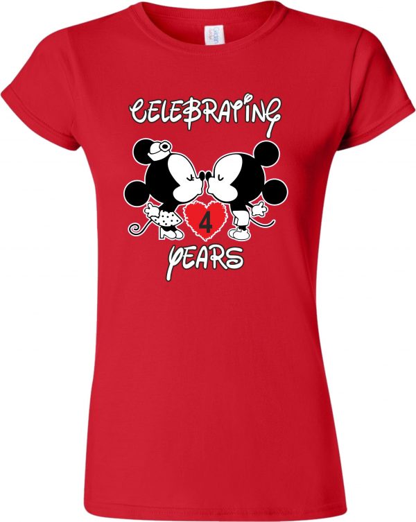 Celebrating Our Anniversary at Disney with custom year couples matching valentine family matching tshirt