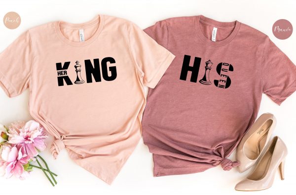 Her King His Queen T-Shirt | Matching Couple Shirts