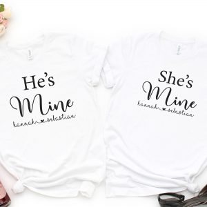 Matching Couple He's Mine She's Mine T-Shirts | Funny Matching T-Shirts | Wifey T-Shirt