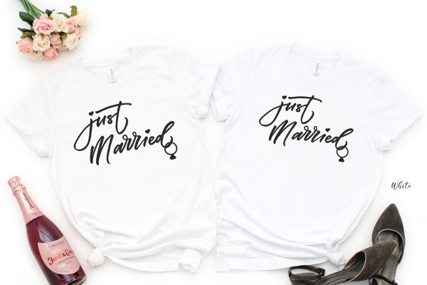 Just Married T-Shirt |  Newlywed T-Shirts | Bride T-Shirt